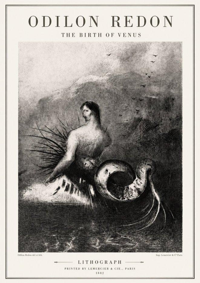 Odilon Redon The Birth of Venus No5 - Plakát