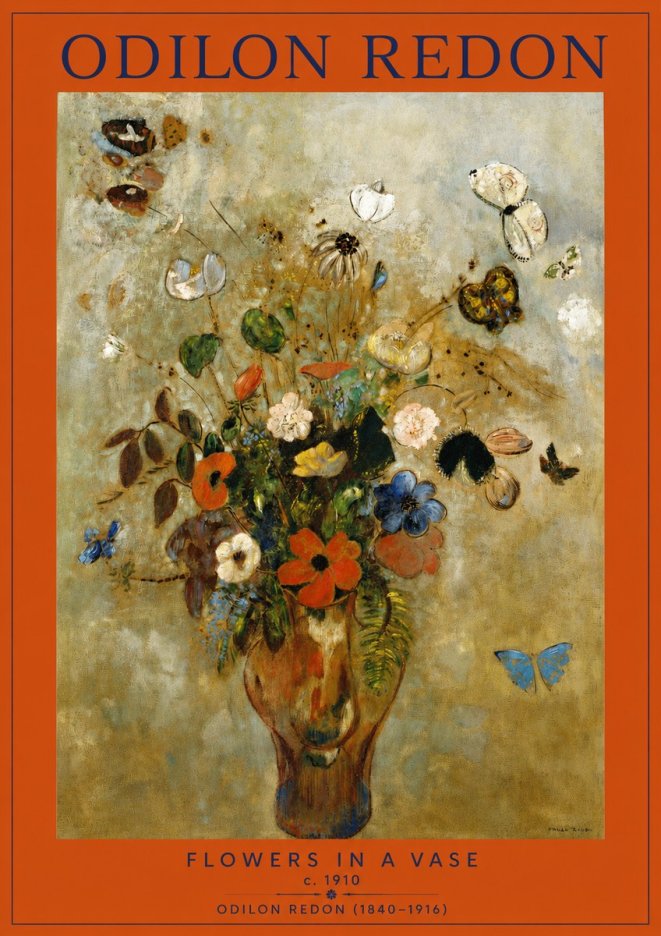 Odilon Redon Flowers in a Vase I No2 - Plakát