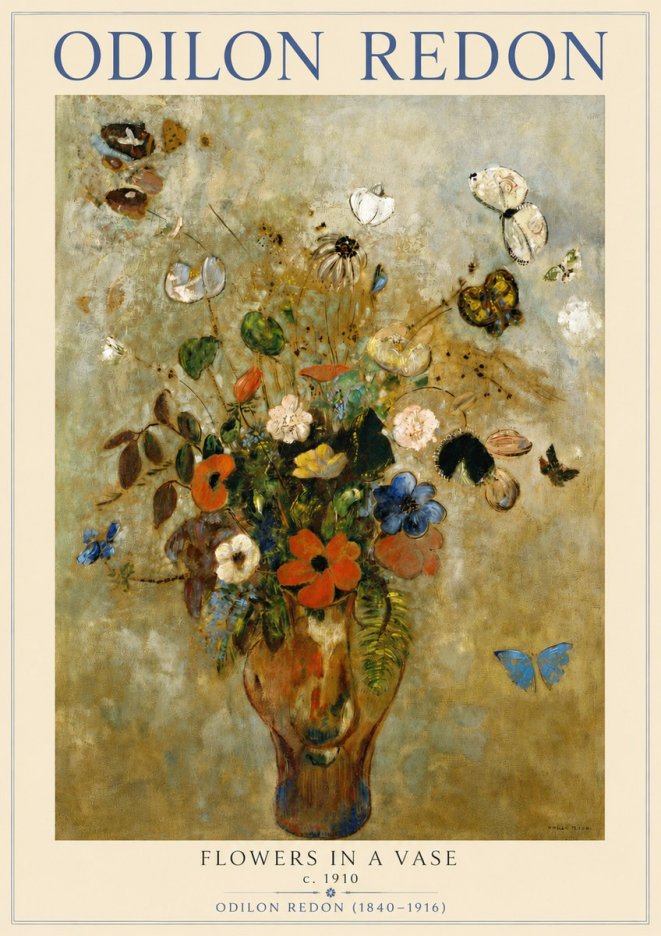 Odilon Redon Flowers in a Vase I No3 - Plakát