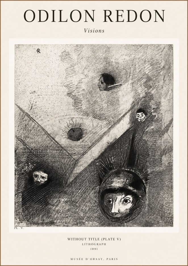 Odilon Redon Without Title (Plate V) No1 - Plakát