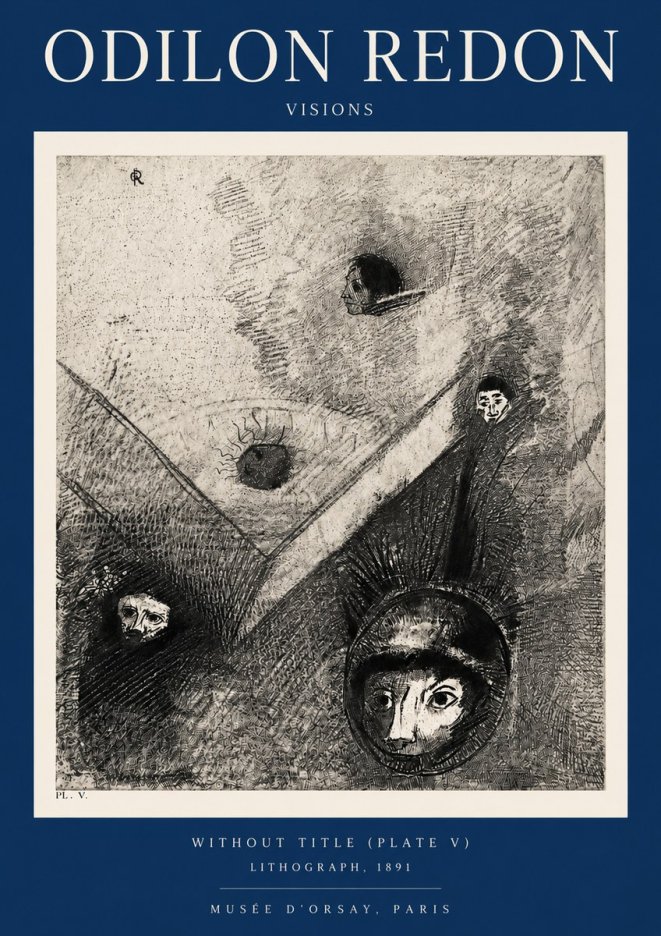 Odilon Redon Without Title (Plate V) No3 - Plakát