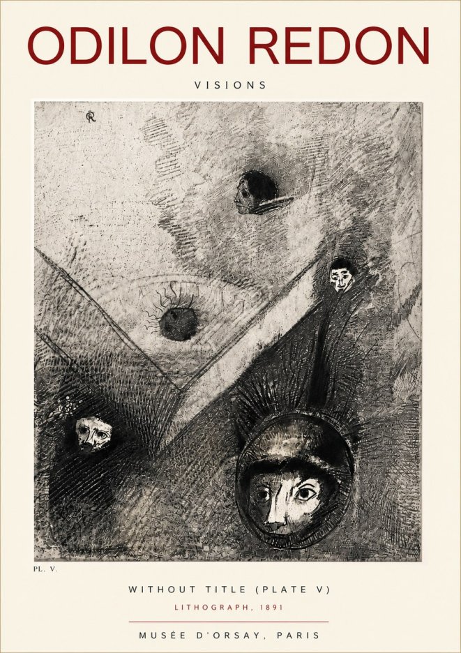 Odilon Redon Without Title (Plate V) No6 - Plakát