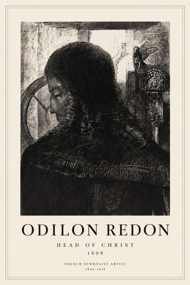 Odilon Redon Head of Christ II No1 - Plakát
