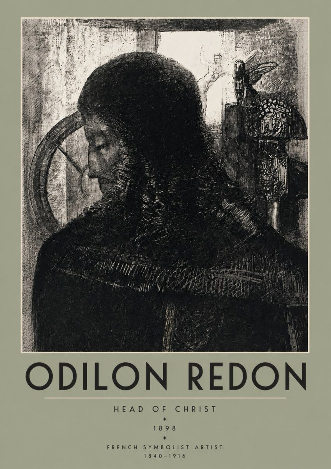 Odilon Redon Head of Christ II No2 - Plakát
