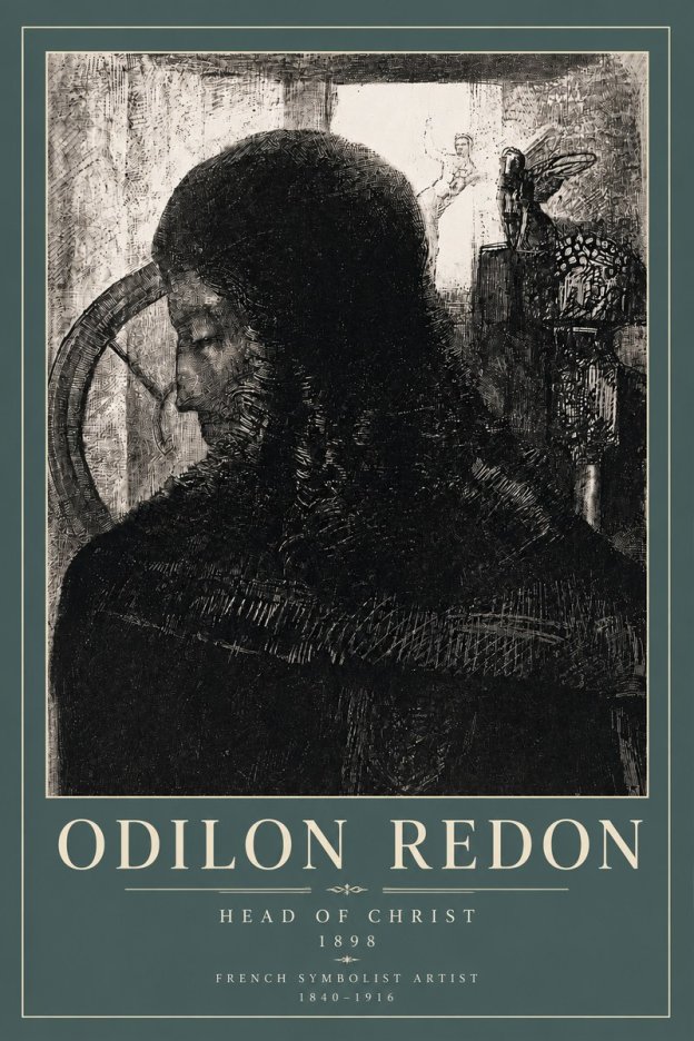 Odilon Redon Head of Christ II No5 - Plakát