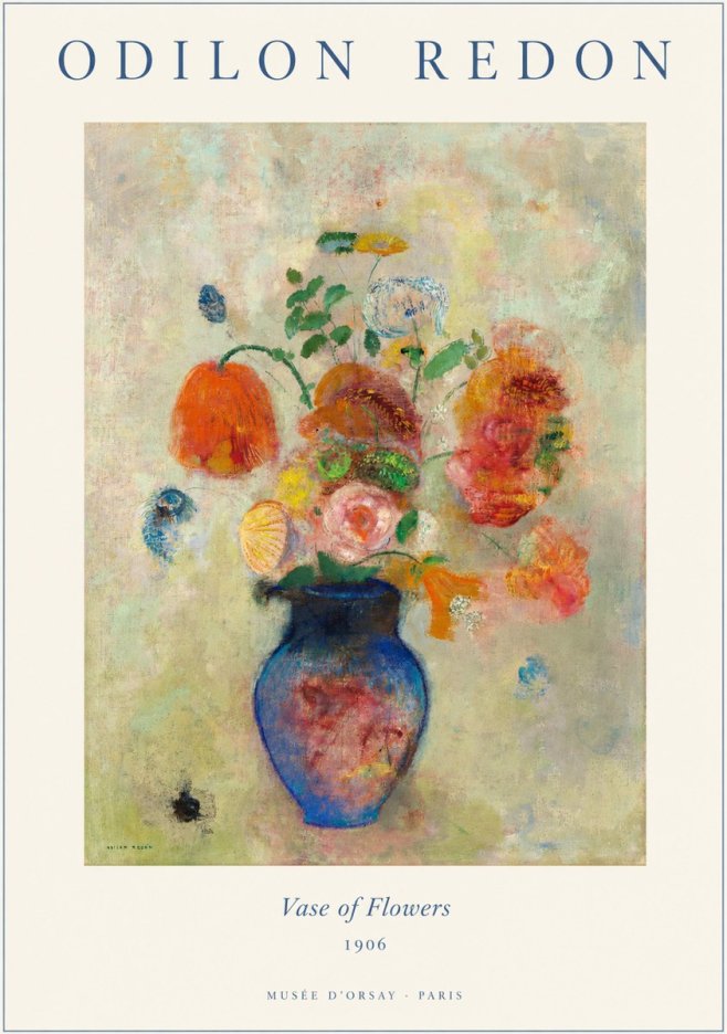 Odilon Redon Vase of Flowers No1 - Plakát