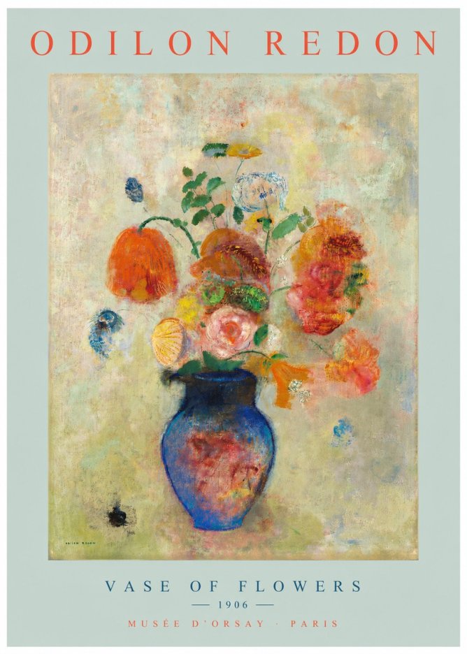 Odilon Redon Vase of Flowers No2 - Plakát