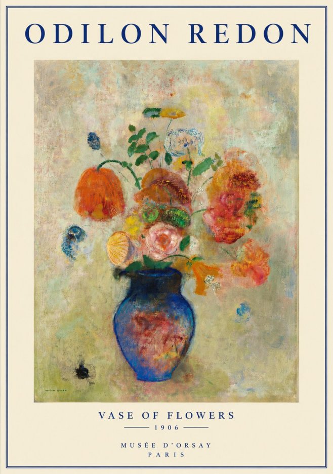 Odilon Redon Vase of Flowers No3 - Plakát