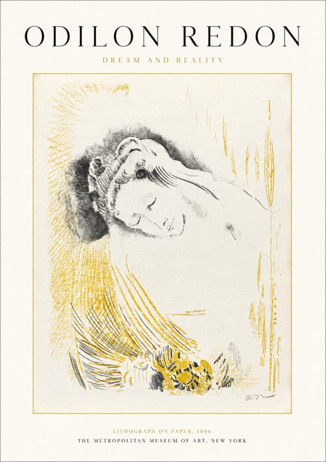Odilon Redon Dream and Reality No1 - Plakát