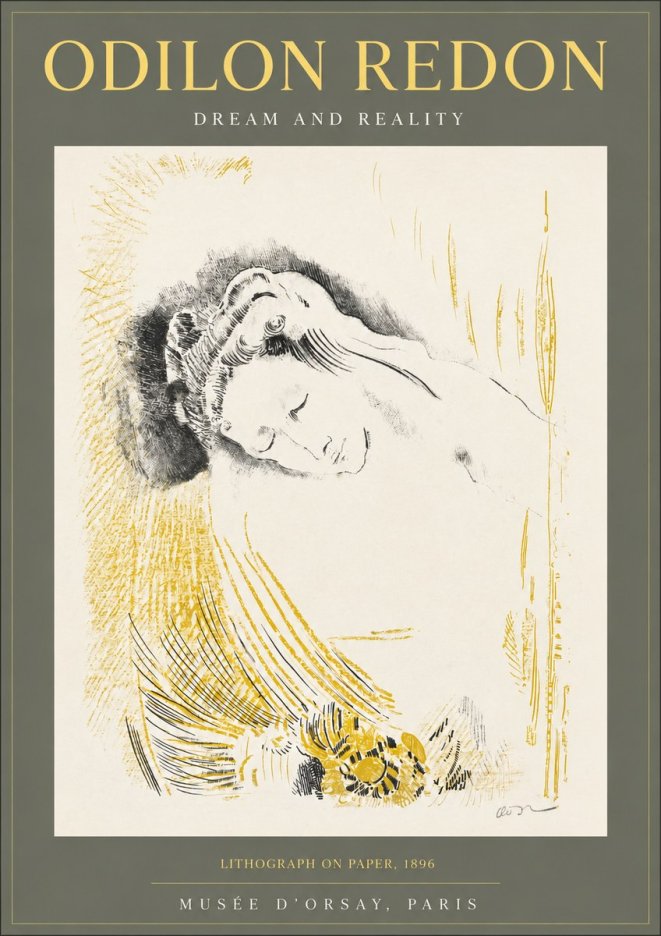 Odilon Redon Dream and Reality No2 - Plakát