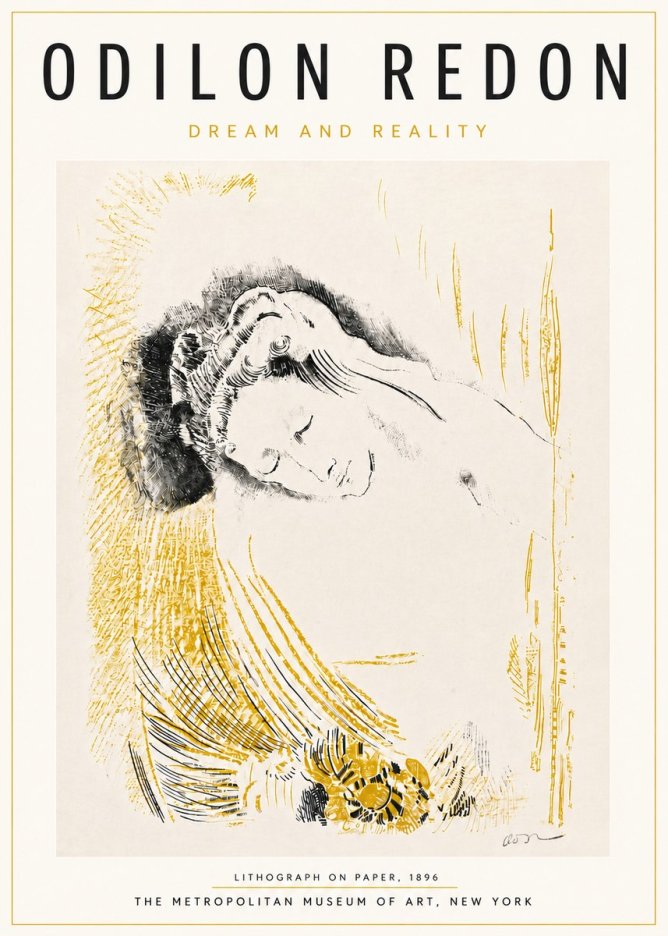 Odilon Redon Dream and Reality No5 - Plakát