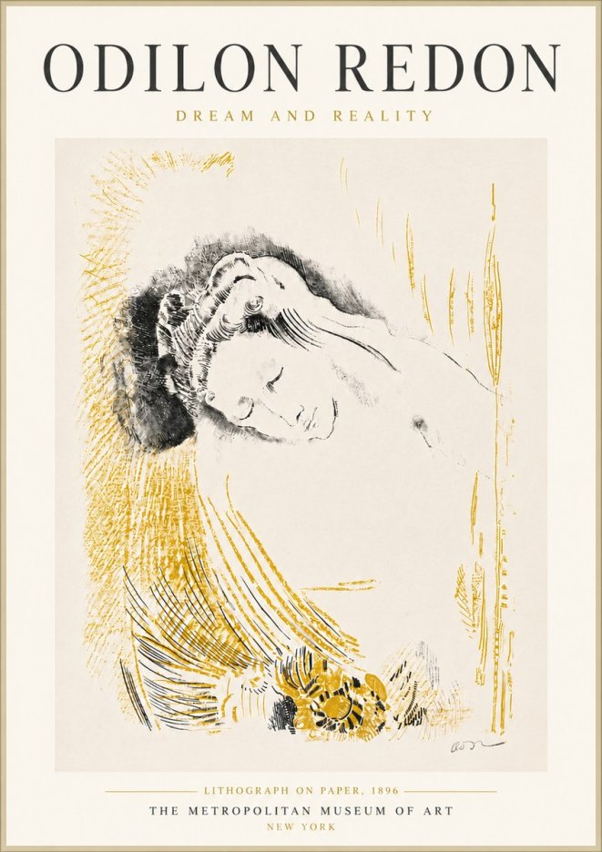 Odilon Redon Dream and Reality No6 - Plakát