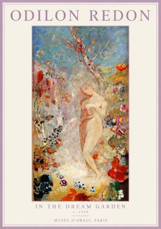 Odilon Redon In the Dream Garden No4 - Plakát