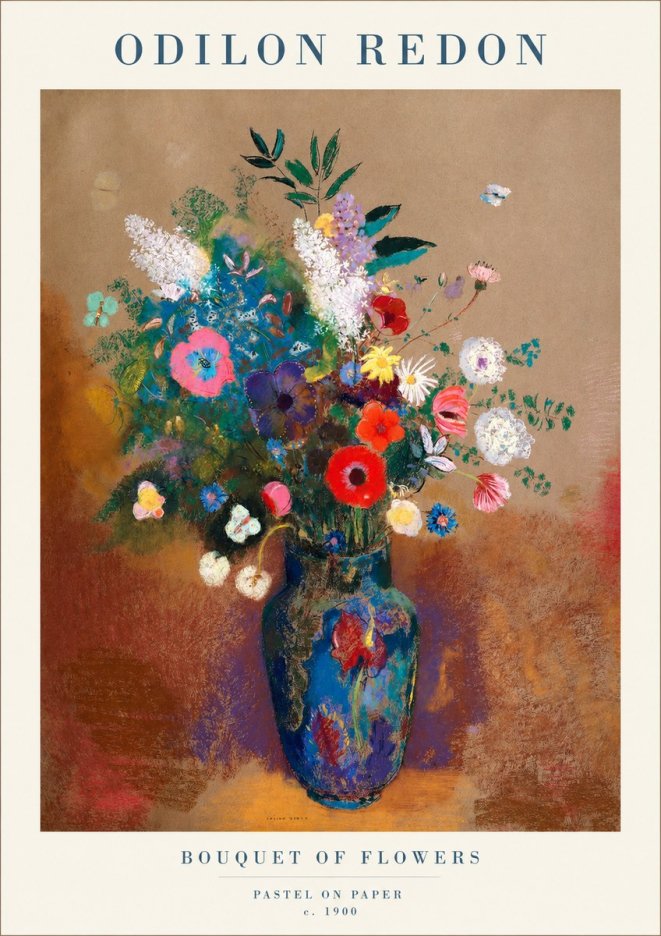 Odilon Redon Bouquet of Flowers No1 - Plakát