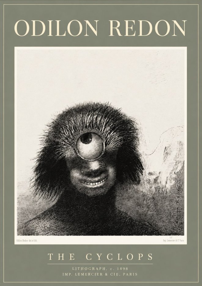 Odilon Redon The Cyclops II No3 - Plakát