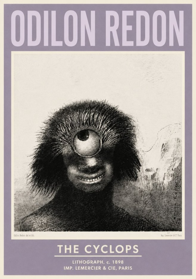 Odilon Redon The Cyclops II No4 - Plakát