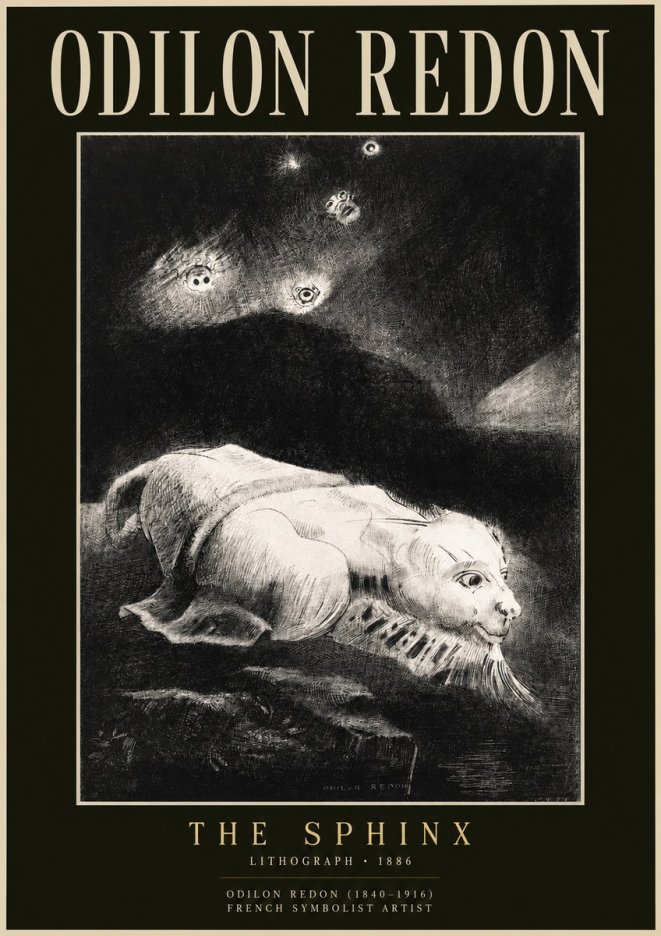 Odilon Redon The Sphinx No2 - Plakát