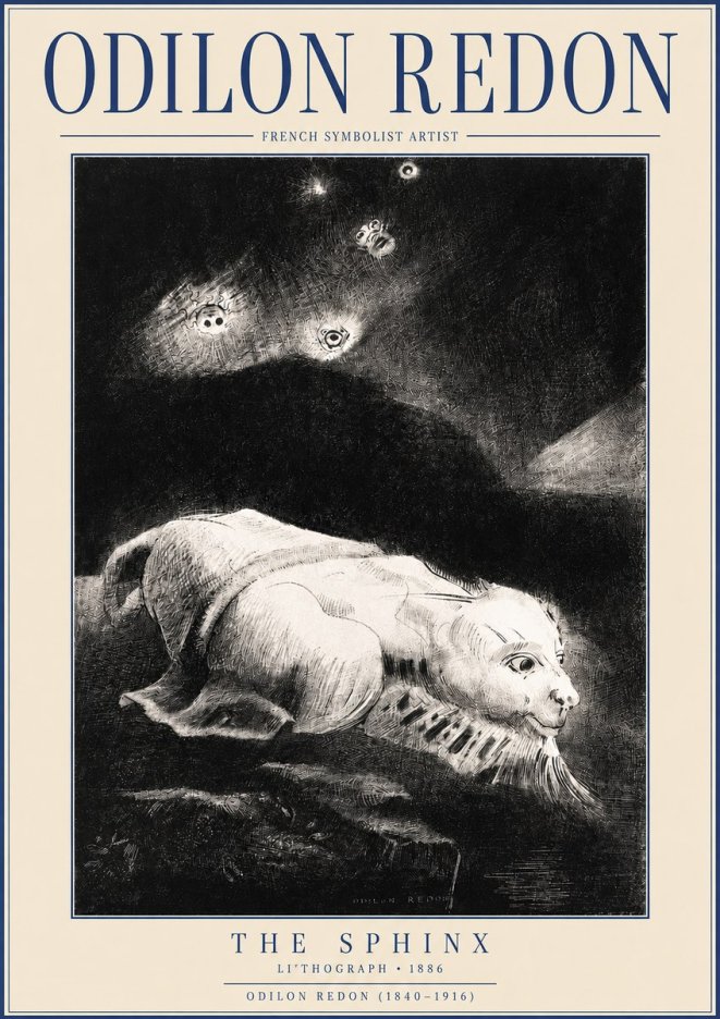 Odilon Redon The Sphinx No3 - Plakát