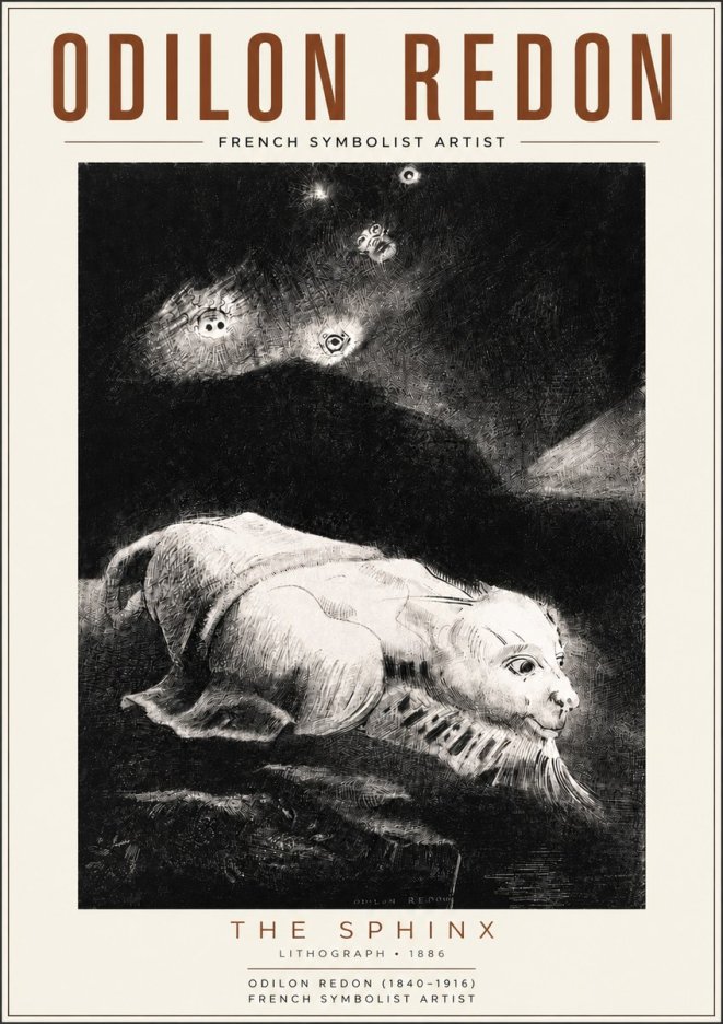 Odilon Redon The Sphinx No5 - Plakát