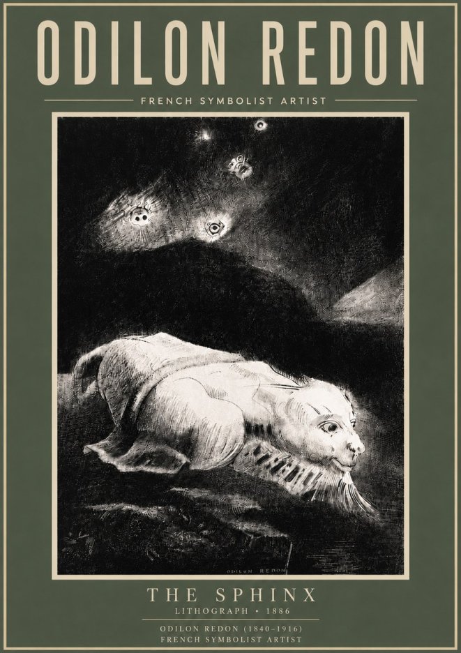 Odilon Redon The Sphinx No6 - Plakát