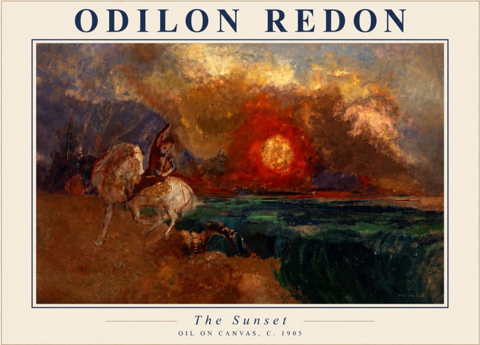 Odilon Redon The Sunset No5 - Plakát
