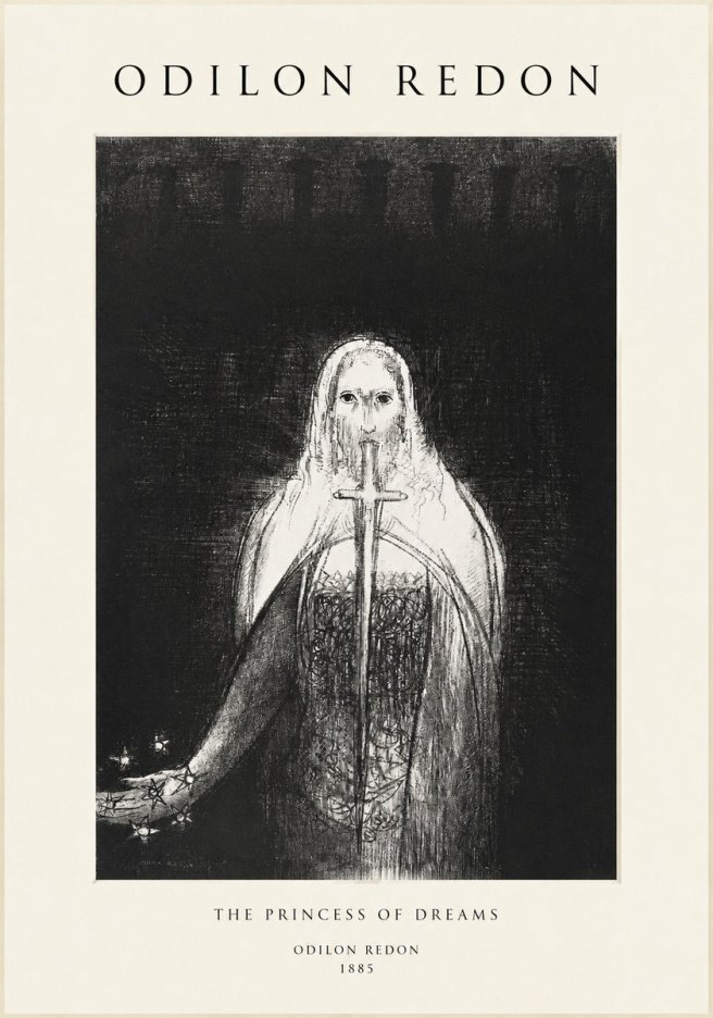 Odilon Redon The Princess of Dreams No1 - Plakát
