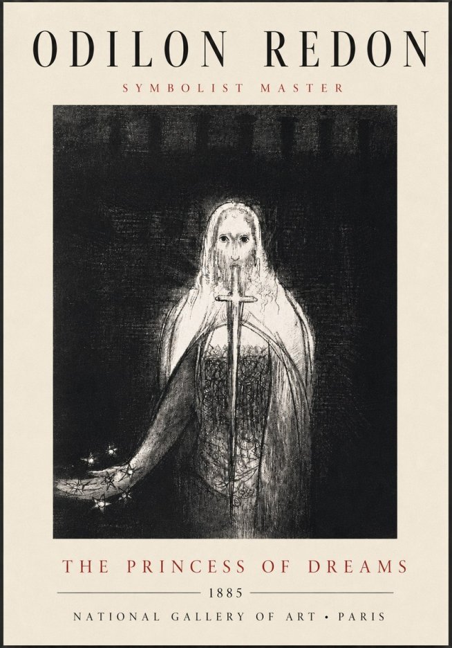Odilon Redon The Princess of Dreams No3 - Plakát