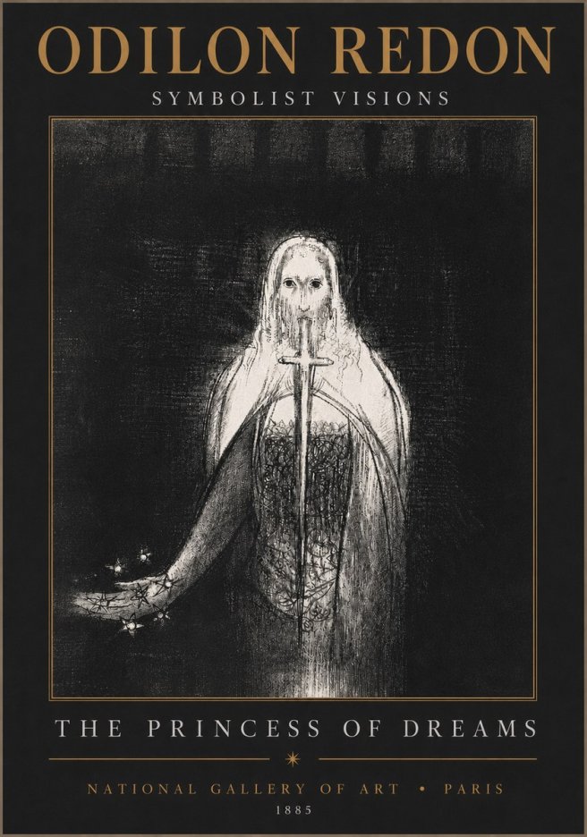 Odilon Redon The Princess of Dreams No4 - Plakát