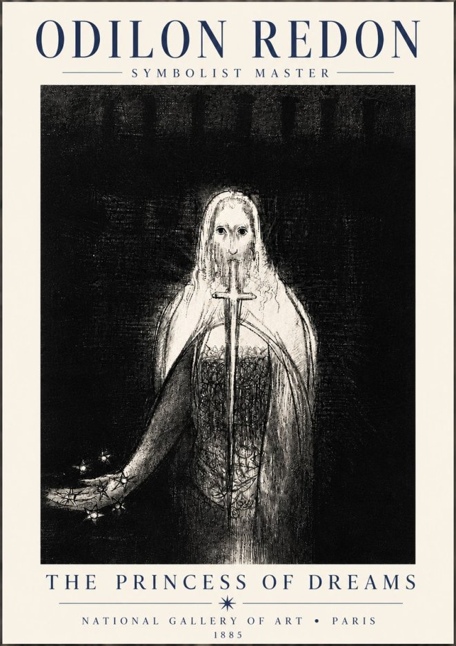 Odilon Redon The Princess of Dreams No6 - Plakát