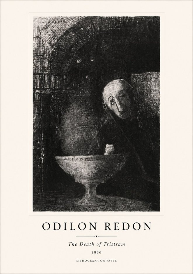 Odilon Redon The Death of Tristram No1 - Plakát