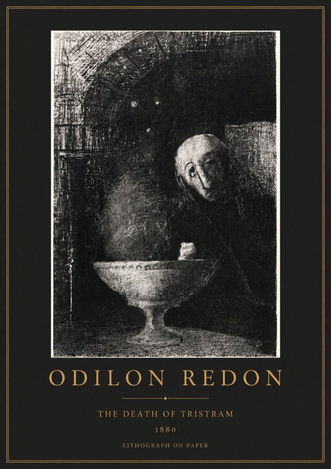 Odilon Redon The Death of Tristram No2 - Plakát