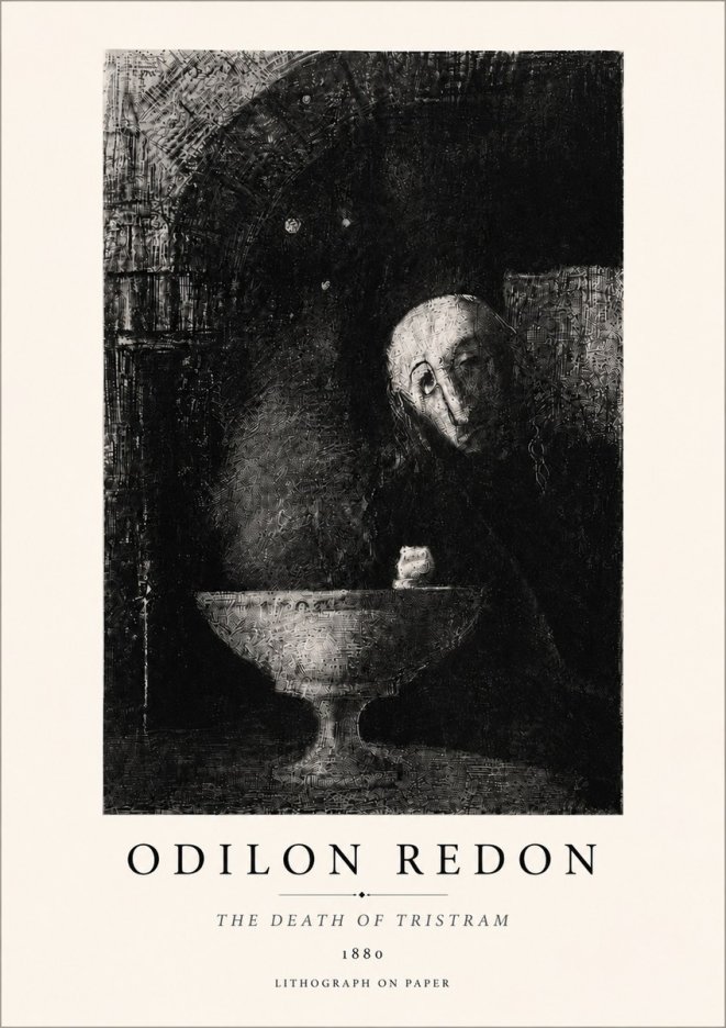 Odilon Redon The Death of Tristram No5 - Plakát