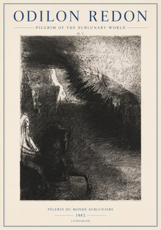 Odilon Redon Pèlerin Du Monde Sublunaire No3 - Plakát