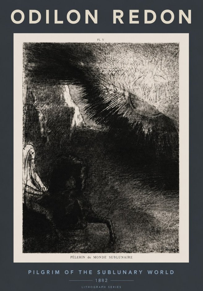Odilon Redon Pèlerin Du Monde Sublunaire No4 - Plakát