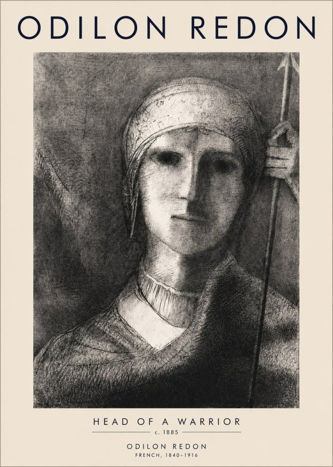 Odilon Redon Head of a Warrior No3 - Plakát