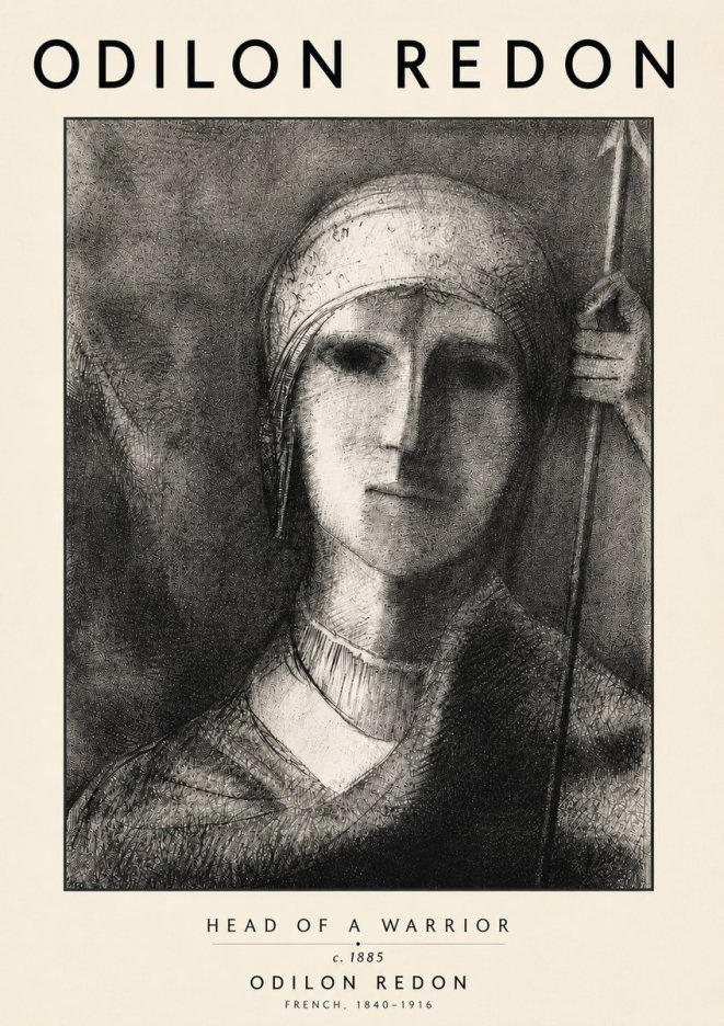 Odilon Redon Head of a Warrior No6 - Plakát