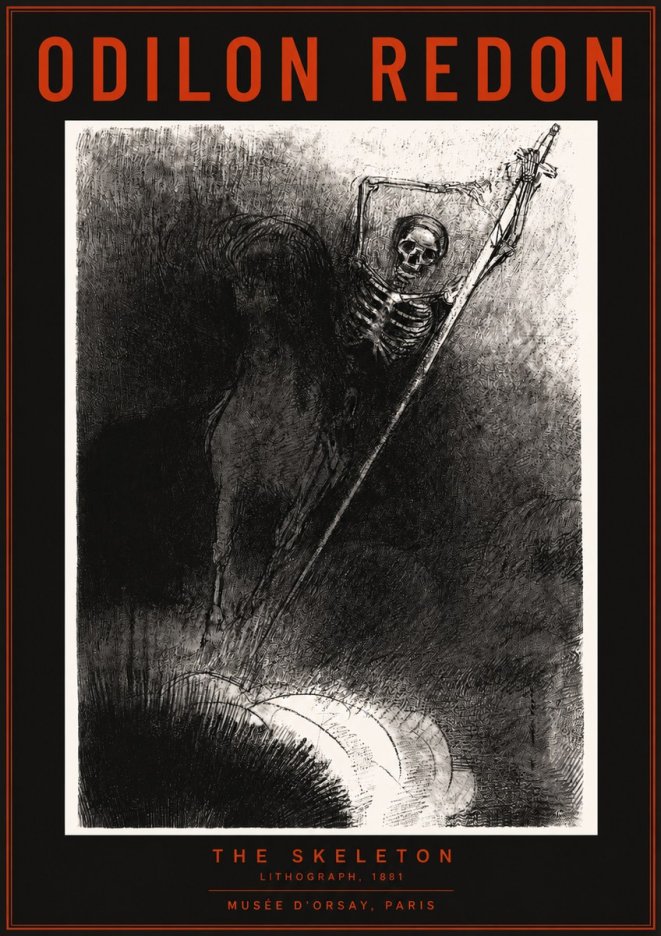 Odilon Redon The Skeleton No2 - Plakát