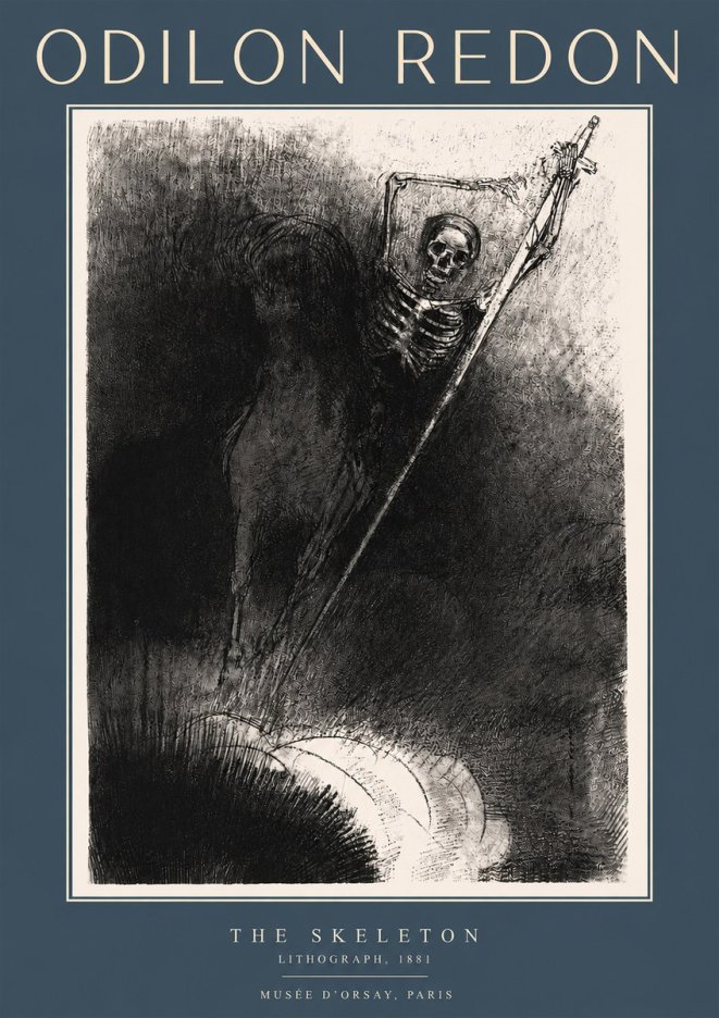 Odilon Redon The Skeleton No4 - Plakát