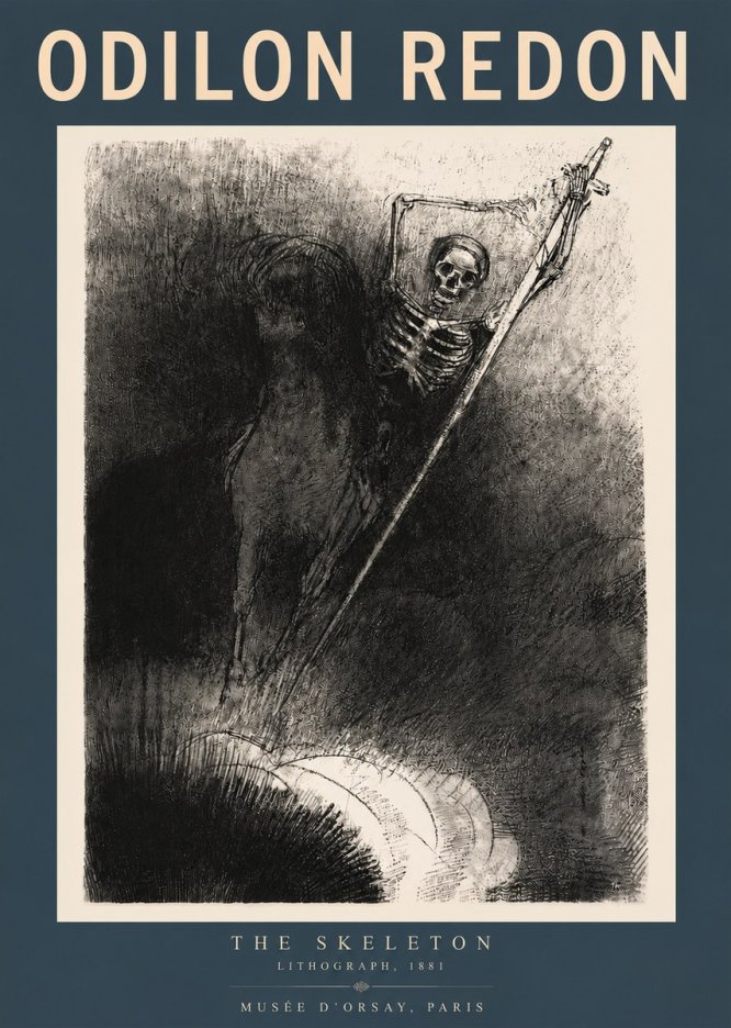 Odilon Redon The Skeleton No6 - Plakát