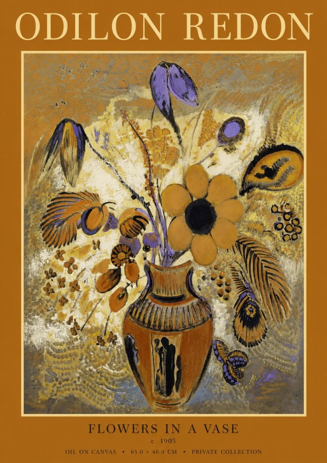 Odilon Redon Flowers in a Vase II No1 - Plakát