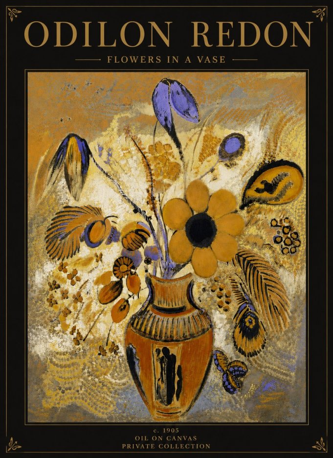 Odilon Redon Flowers in a Vase II No4 - Plakát