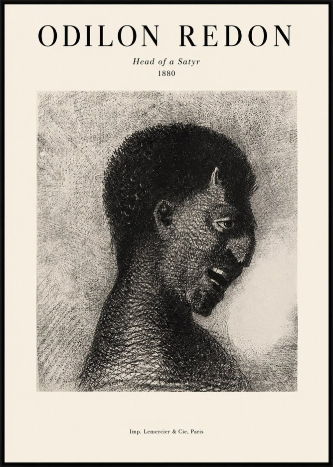 Odilon Redon Head of a Satyr No1 - Plakát