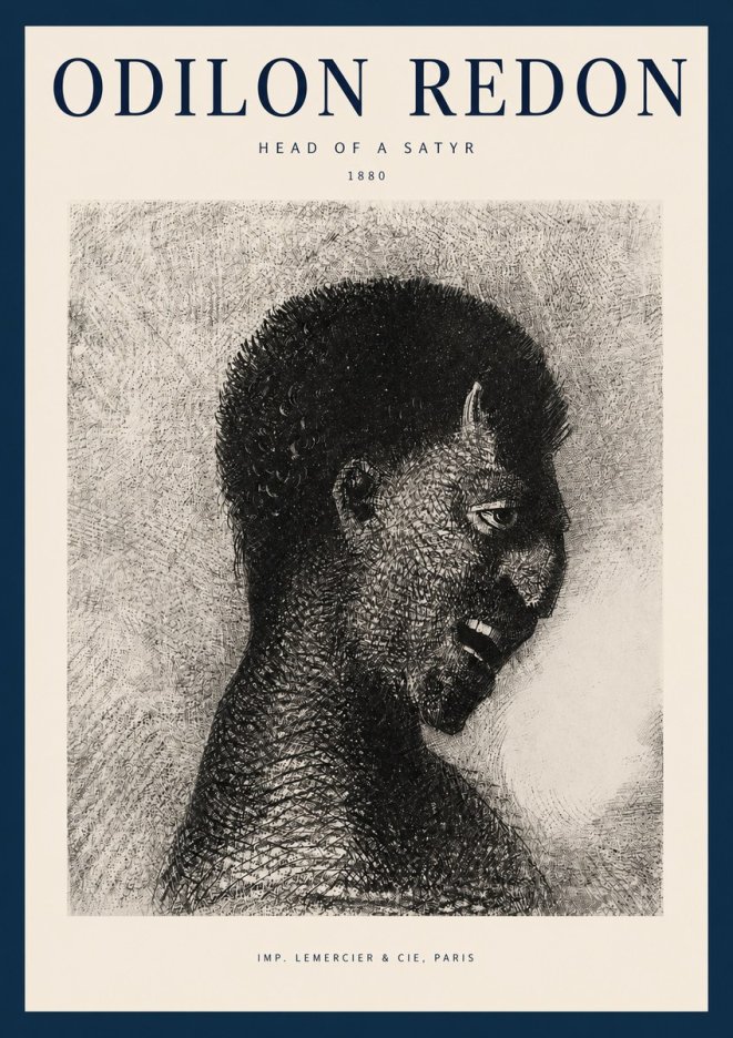 Odilon Redon Head of a Satyr No2 - Plakát