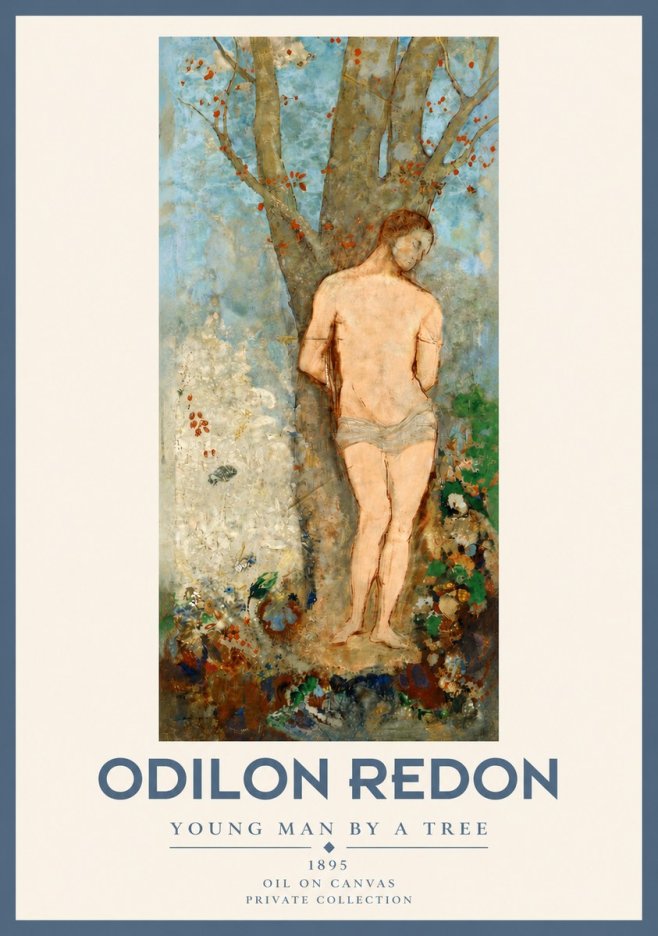 Odilon Redon Young Man by a Tree No4 - Plakát