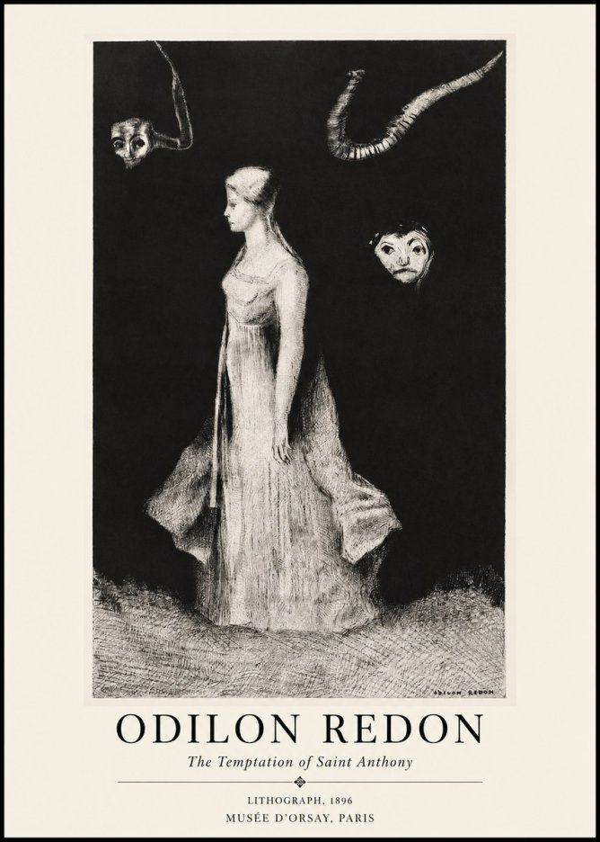 Odilon Redon The Temptation of Saint Anthony No1 - Plakát