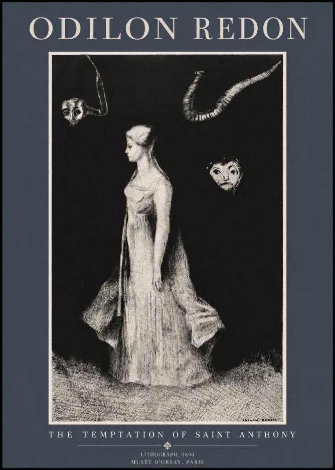 Odilon Redon The Temptation of Saint Anthony No2 - Plakát