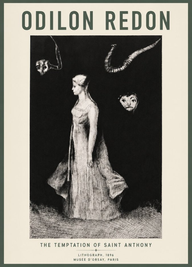 Odilon Redon The Temptation of Saint Anthony No4 - Plakát