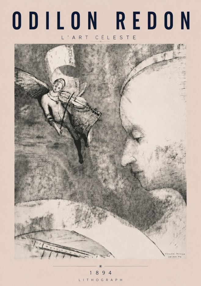 Odilon Redon L'art Céleste No4 - Plakát