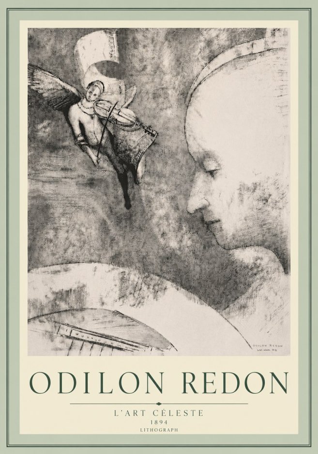 Odilon Redon L'art Céleste No5 - Plakát