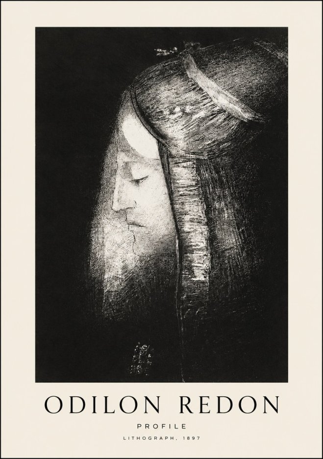 Odilon Redon Profile No1 - Plakát